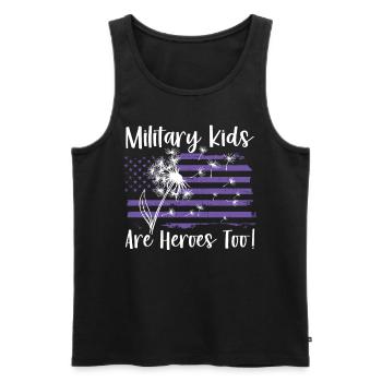 Chemise Hero pour MiSupport Military Kids Hero Tee - Débardeur bio Premium Homme - noir - Devant - AI Model Male 178 light (178cm)