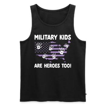 Chemise Hero pour MiSupport Military Kids Hero Tee - Débardeur bio Premium Homme - noir - Devant - AI Model Male 178 light (178cm)