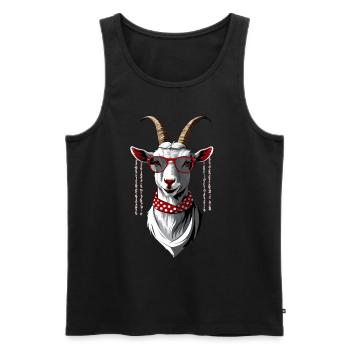 Funny Mom Goat Perfect for Mother's Day - Men's Premium Organic Tank Top - black - Front - Michal (187cm)