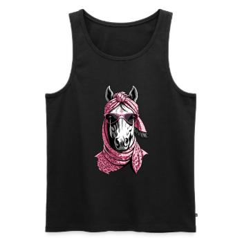 Mama Pferd Stilvolle Pferdeliebe Pferdemädchen - Männer Premium Bio Tank Top - Schwarz - Vorne - Michal (187cm)