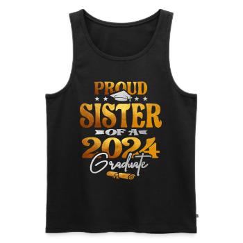 Proud Sister of a 2024 Graduate Class of 2024 - Men's Premium Organic Tank Top - black - Front - Michal (187cm)