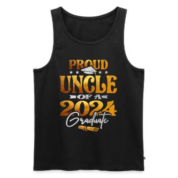 Proud Uncle of a 2024 Graduate Class of 2024 - Men's Premium Organic Tank Top - black - Front - Michal (187cm)