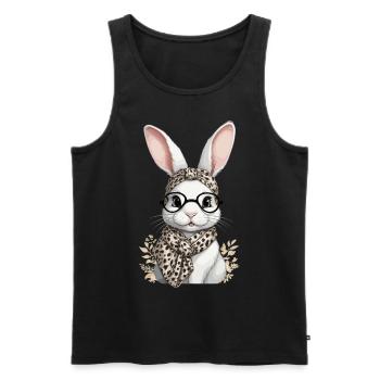 Maman Lapin Mignon Lapin Maman Mignon Lapin de Pâques - Débardeur bio Premium Homme - noir - Devant - Michal (187cm)