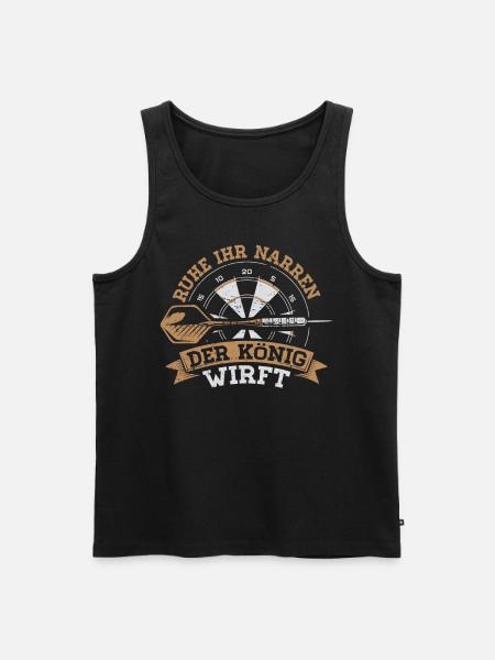 Darts Player King Shirt - Men's Premium Organic Tank Top -