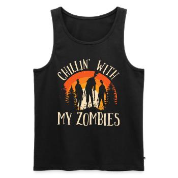Zombie crew t-shirt - Men's Premium Organic Tank Top - black - Front - Michal (187cm)