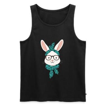 Mommy Bunny Cute Bunny Mom Cute Easter Bunny - Men's Premium Organic Tank Top - black - Front - AI Model Male 178 light (178cm)