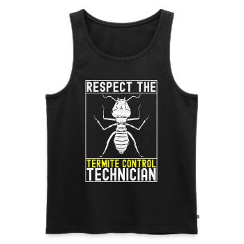 Pest Control Exterminator - Men's Premium Organic Tank Top - black - Front - AI Model Male 178 light (178cm)