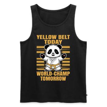 Gelber Gürtel heute, Weltmeister morgen Judo Shirt - Männer Premium Bio Tank Top - Schwarz - Vorne - AI Model Male 178 light (178cm)