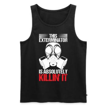 Pest Control Exterminator - Men's Premium Organic Tank Top - black - Front - AI Model Male 178 light (178cm)