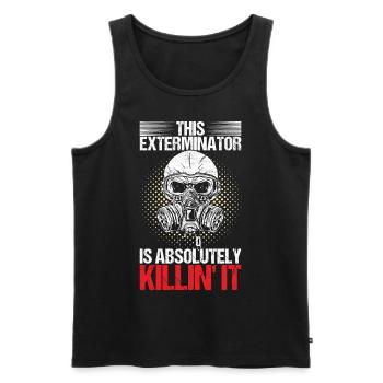 Pest Control Exterminator - Men's Premium Organic Tank Top - black - Front - AI Model Male 178 light (178cm)