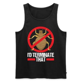Pest Control Exterminator - Men's Premium Organic Tank Top - black - Front - AI Model Male 178 light (178cm)