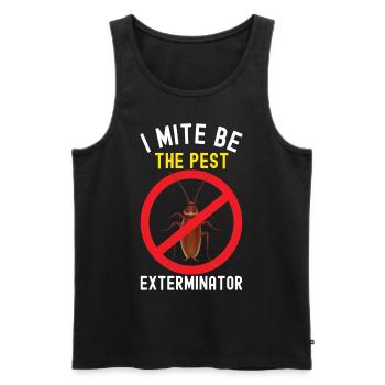 Pest Control Exterminator - Men's Premium Organic Tank Top - black - Front - AI Model Male 178 light (178cm)