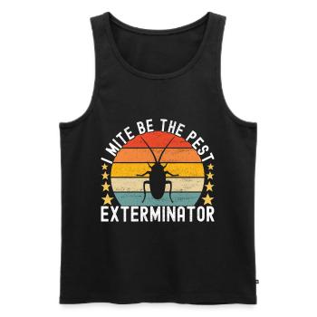Pest Control Exterminator - Men's Premium Organic Tank Top - black - Front - AI Model Male 178 light (178cm)