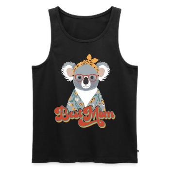 Lustige Koala Mutti Niedliche Mama Bär Liebhaber - Männer Premium Bio Tank Top - Schwarz - Vorne - AI Model Male 178 light (178cm)