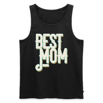 Best Mom Proud Mom Funny Mom Design - Men's Premium Organic Tank Top - black - Front - AI Model Male 178 light (178cm)