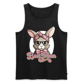 Mommy Bunny Cute Bunny Mom Cute Easter Bunny - Men's Premium Organic Tank Top - black - Front - AI Model Male 178 light (178cm)