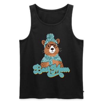 Capymama Lustige Capybara Mutter Liebe - Männer Premium Bio Tank Top - Schwarz - Vorne - Michal (187cm)