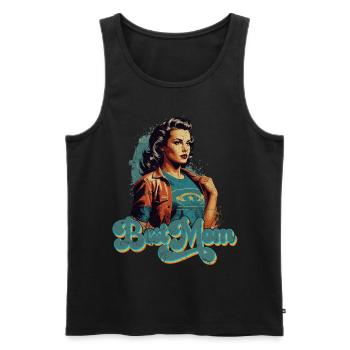 Best Mom Proud Mother Mother's Day Design - Men's Premium Organic Tank Top - black - Front - Michal (187cm)