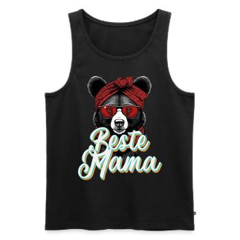 Beste Mama Lustige Muttertag Design - Männer Premium Bio Tank Top - Schwarz - Vorne - AI Model Male 178 light (178cm)