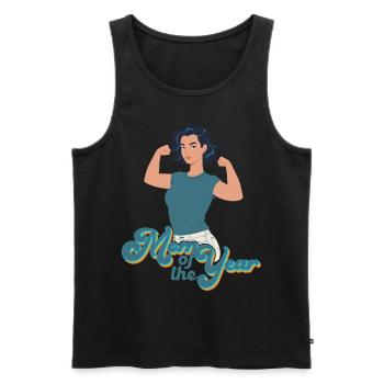 Mutter des Jahres Tolle Mutter Lustige Mutti - Männer Premium Bio Tank Top - Schwarz - Vorne - AI Model Male 178 light (178cm)