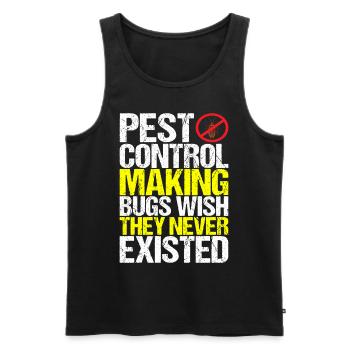 Pest Control Exterminators - Men's Premium Organic Tank Top - black - Front - AI Model Male 178 light (178cm)