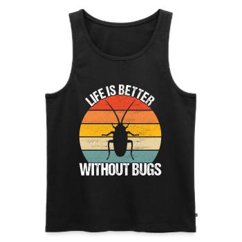 Pest Control Exterminators - Men's Premium Organic Tank Top - black - Front - AI Model Male 178 light (178cm)