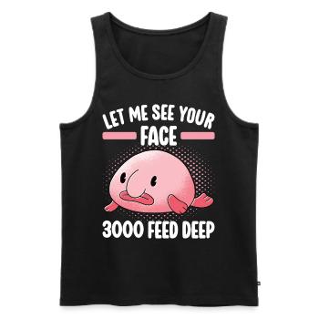 Poisson blob mignon poisson laid - Débardeur bio Premium Homme - noir - Devant - Michal (187cm)