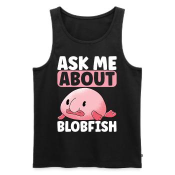 Poisson blob mignon poisson laid - Débardeur bio Premium Homme - noir - Devant - Michal (187cm)