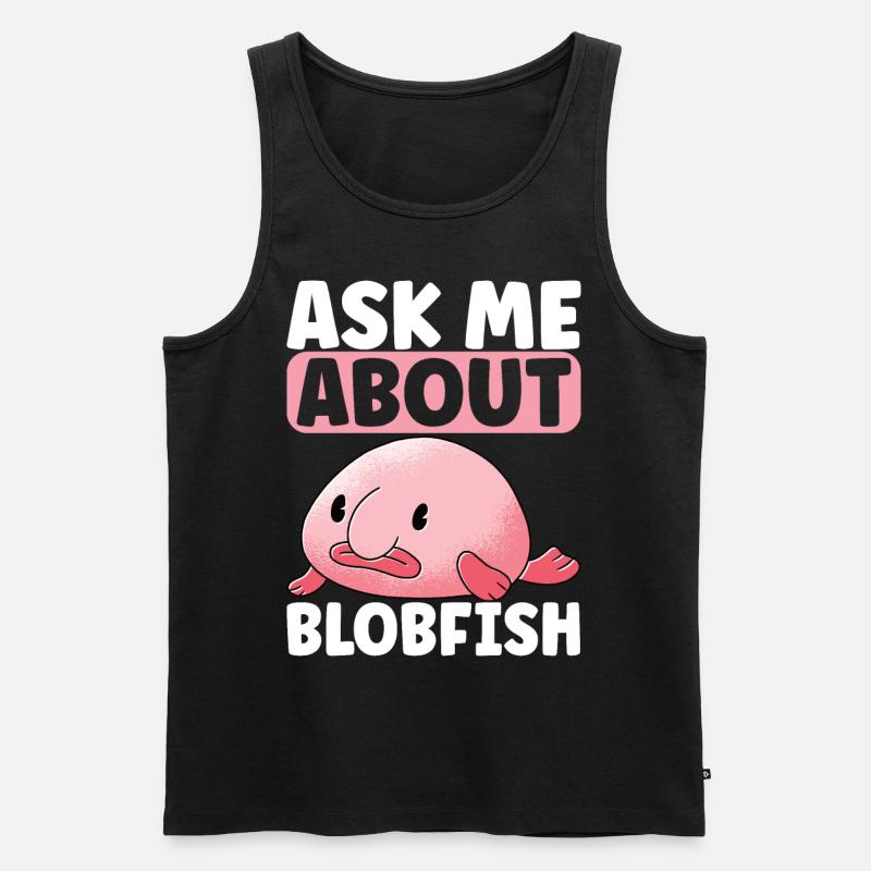 Poisson blob mignon poisson laid - Débardeur bio Premium Homme - noir