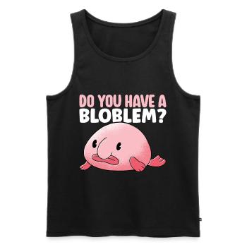 Cute Blob Fish Ugly Fish - Men's Premium Organic Tank Top - black - Front - Michal (187cm)