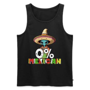 Alien No Mexican Drôle Fiesta Dicton - Débardeur bio Premium Homme - noir - Devant - Michal (187cm)