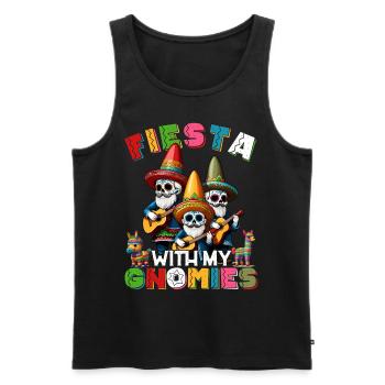 Lustige Gnomen Fiesta Mexikanischer Feiertag - Männer Premium Bio Tank Top - Schwarz - Vorne - Michal (187cm)