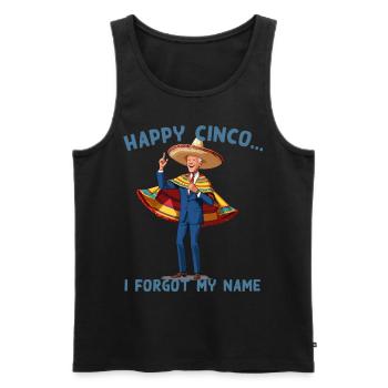 Drôle de président confus Fête mexicaine - Débardeur bio Premium Homme - noir - Devant - Michal (187cm)