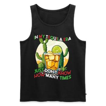 Funny Tequila Era Cinco De Mayo Iconic - Men's Premium Organic Tank Top - black - Front - Michal (187cm)