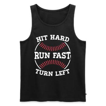 Baseball Strategy Player T-Shirt - Men's Premium Organic Tank Top - black - Front - Michal (187cm)