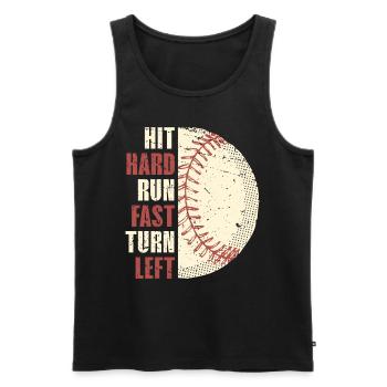 Baseball Strategy Player T-Shirt - Men's Premium Organic Tank Top - black - Front - Michal (187cm)