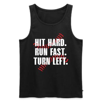Baseball Strategy Player T-Shirt - Men's Premium Organic Tank Top - black - Front - Michal (187cm)