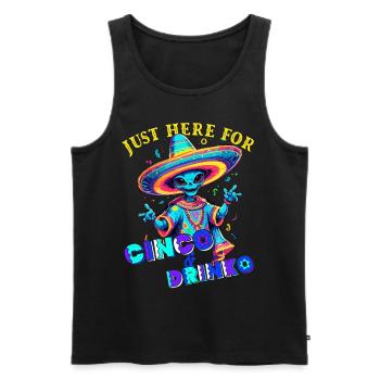 Lustiger Fiesta Alien Mexikanischer Feiertag - Männer Premium Bio Tank Top - Schwarz - Vorne - Michal (187cm)