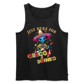 Fiesta Alien Spruch Lustiger Mexikanischer - Männer Premium Bio Tank Top - Schwarz - Vorne - Michal (187cm)