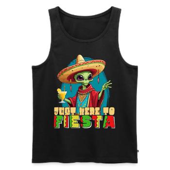 Fête mexicaine de la fête extraterrestre amusante - Débardeur bio Premium Homme - noir - Devant - AI Model Male 178 light (178cm)
