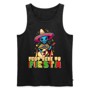 Drôle de fête Fiesta Alien Vacances mexicaines - Débardeur bio Premium Homme - noir - Devant - Michal (187cm)