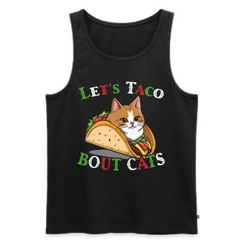 Taco Cats Disant Cinco De Mayo Mexicain - Débardeur bio Premium Homme - noir - Devant - Michal (187cm)