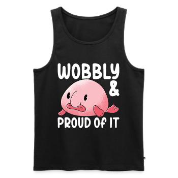 Cute Blob Fish Ugly Fish - Men's Premium Organic Tank Top - black - Front - Michal (187cm)