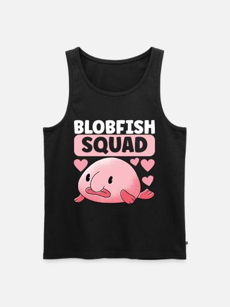 Cute Blob Fish Ugly Fish - Men's Premium Organic Tank Top - black