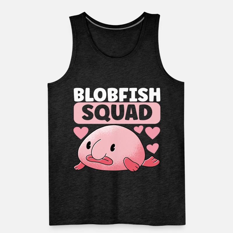 Cute Blob Fish Ugly Fish Men's Premium Organic Tank Top