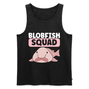 Poisson blob mignon poisson laid - Débardeur bio Premium Homme - noir - Devant - Michal (187cm)