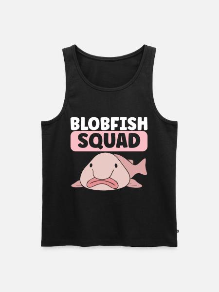 Cute Blob Fish Ugly Fish - Men's Premium Organic Tank Top - black
