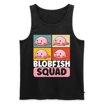 Poisson blob mignon poisson laid - Débardeur bio Premium Homme - noir - Devant - Michal (187cm)