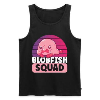 Cute Blob Fish Ugly Fish - Men's Premium Organic Tank Top - black - Front - Michal (187cm)