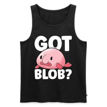 Poisson blob mignon poisson laid - Débardeur bio Premium Homme - noir - Devant - Michal (187cm)